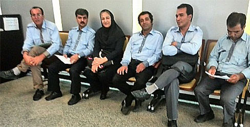 Bussförarna och fackliga aktivisterna Reza Shahabi, Hassan Saidi, Vahid Feridoni, Nasser Moharamzadeh, Housain Karimisabevar och Farahnaz Shiri.