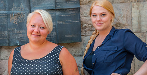 Ungdomssekreterare Malin Djuse och Katrin Olofsson.