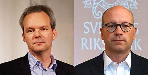 Vice riksbankschef Per Jansson och LOs chefsekonom Ola Pettersson