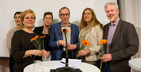 Moderator Joa Bergold, Anna Danielsson Öberg, Edel Karlsson Håål, Claes Stråth, Therese Guovelin och Torbjörn Johansson.